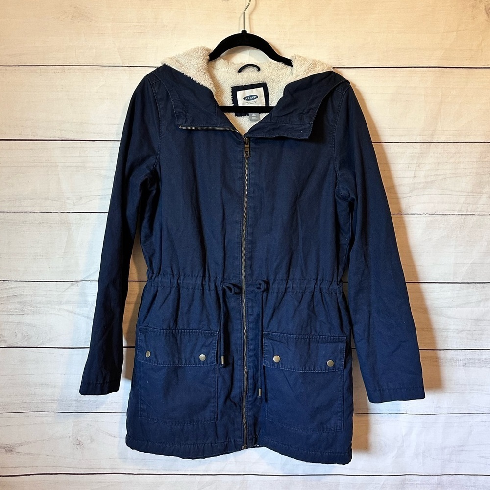 Old Navy Hooded Sherpa Lined Utility Jacket Size S